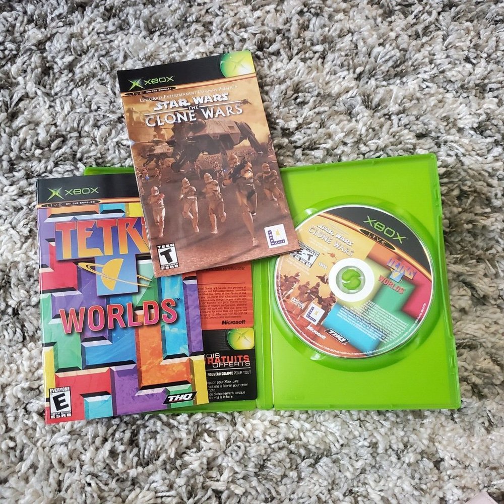 Star Wars: The Clone Wars / Tetris Worlds - 2-in-1 Original Xbox -100% Complete
